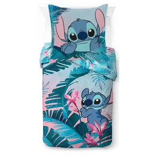 Disney Lilo & Stitch Baumwolle Blau 135 x 200 cm + 80 x 80 cm