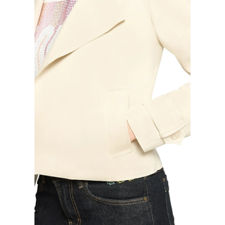 Jackenblazer CARTOON "Casual-Jacke mit Taschen", Damen, Gr. 40, beige (sheer bliss), Obermaterial: 95% Polyester PES. 5% Elasthan EL., Blazer Jackenblazer
