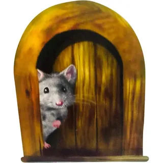 Interessante 3D-Wandaufkleber mit Mäuse-Löchern, realistische Dekoration, Kinderzimmer, Klassenzimmer, Zuhause, Redroom, Bücherregal, Mäuse und Männer, Kinder, bezaubernd, Wanddekoration, Kinder- und