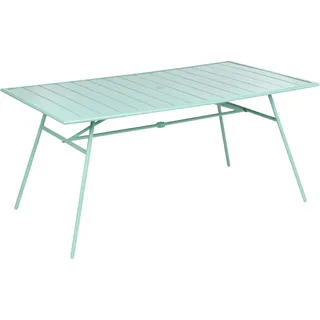 Beliani Gartentisch 160 x 90 x 74 cm Mintgrün