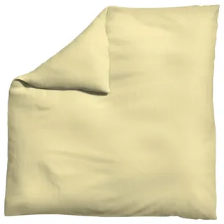 Schlafgut Bettdeckenbezug , Gelb , Textil , Uni , 200x200 cm , Textiles Vertrauen - Oeko-Tex®, AZO-frei, Bsci, Oeko-Tex® Standard 100, Oeko-Tex® Made IN Green , pflegeleicht, atmungsaktiv, bügelleicht, schadstoffgeprüft, weiche und anschmiegsame Oberfläche, bio , Heimtextilien, Bettwäsche & Leintücher, Bettwäsche, Jersey-Bettwäsche