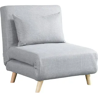 HOME DELUXE Schlafsessel SNOOZE - Grau 79 x 28 x 132 cm | Schlafsofa, 1-Sitzer-Bank, Clic-Clac, Relaxsessel - Grau