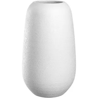 LEONARDO Vase Trogolo, Weiß, Keramik, 23.00x40.00x23.00 cm, handgemacht, zum Stellen, Dekoration, Vasen, Keramikvasen