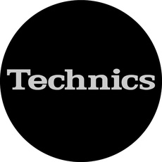 Technics 60638 Slipmat Simple T2 Logo Design, Schwarz/Silber