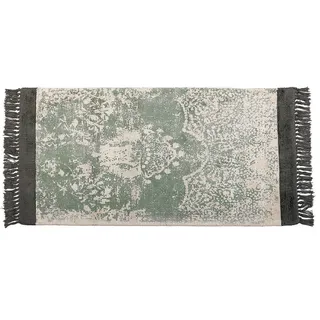 Beliani Kurzflor-Teppich Akarsu 150/80 cm , Grün , Naturmaterialen , Orientalisch , Rechteckig , 80x150 cm , Teppiche und Böden, Teppiche, Orientteppiche