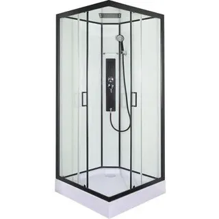 Fertigdusche Sanotechnik Sky 2 CL74 90x90x225 cm schwarz