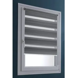 Madecostore Rollo Tag Nacht 1. Preis ohne Bohren – Grau – L 40 x H 100 cm