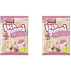 nimm2 Lachgummi Frutivity Yoghurt – 1 x 225g – Vegetarisches Fruchtgummi mit Fruchtsaft, Vitaminen und Yoghurt (Packung mit 2)