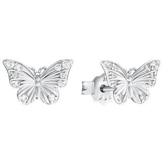 Amor Ohrstecker für Damen, 925 Sterling Silber, Zirkonia synth. | Schmetterling Ohrringe