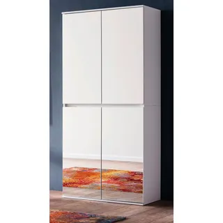 Garderobe Reflect in weiß Schuhschrank 74 x 191 cm, variable Einteilung bis zu 9 Fächer - Weiß