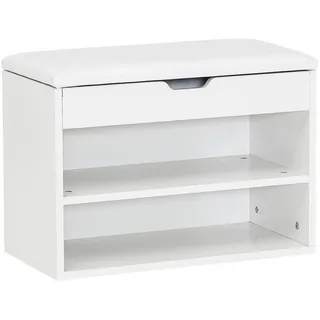 Wohnling Schuhbank 60 x 40 x 30 cm weiß / weiß