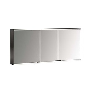 EMCO prime 2 Facelift LED-Lichtspiegelschrank 140cm mit 3 Türen, Aufputzmodell (949713549) 1400x700mm, 3-türig, schwarz/spiegel