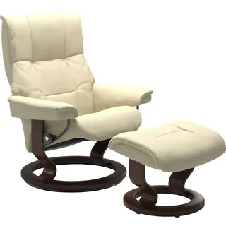 Stressless® Relaxsessel »Mayfair« Relaxsessel mit Hocker, mit Classic Base, Gestell Braun, beige