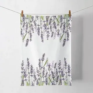 Ambiente Geschirrtuch Küchentuch Kitchen Towel 50x70cm 100% Baumwolle Lavendel Lavender Shades White Landhaus