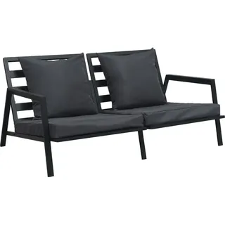 vidaXL 5-tlg. Garten-Lounge-Set mit Auflagen Aluminium Dunkelgrau - Grau