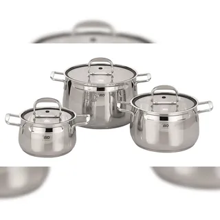 ELO Mystery Topf-Set 3-tlg. Fleischtopf mit Deckel Ø 16 cm + Ø 20 cm + Ø 24 cm