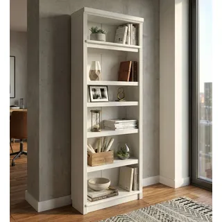 Bücherregal OTTO HOME "Soeren Regal B/T/H: 80/33,5/220 cm, mit 6 Fächern", weiß, B:80cm H:220cm T:33,5cm, Massivholz, Regale, Bücherregal, massive Kiefer, FSC-zertifizier