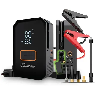 Sachsenrad Starthilfekabel Powerbank mit 150PSI Luftkompressor