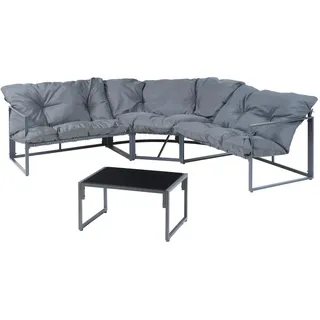 casa.pro Karg Loungeset Dunkelgrau