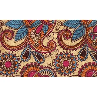 GIFTCOMPANYITALY OGGETTI IDEE DESIGN Gift Company PVC-Fußmatte, Kaschmir, 75 x 45 cm, Kokosnuss und PVC, Mehrfarbig