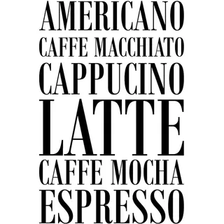 Queence "Kaffee, Cappucino, Expresso ...", Stahlschild, Blechschild, Spruch, Witzig, Wanddeko, retro, 20x30cm,