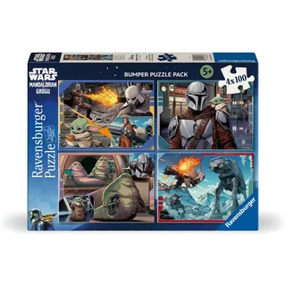 Kinderpuzzle 4x100 Teile - Star Wars The Mandalorian - The Mandalorian & Grogu