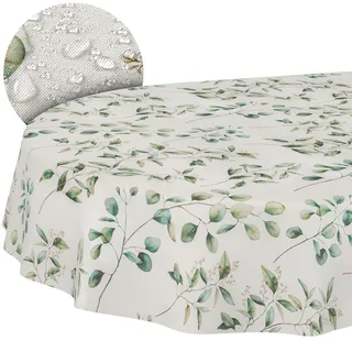 ANRO Tischdecke Botanika Oval 180 x 140 cm