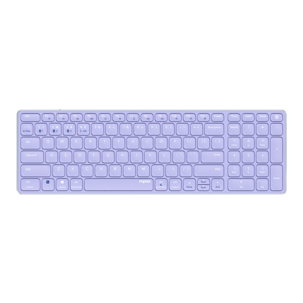 Bild von E9700M Multi-mode Wireless Ultra-slim Keyboard violett, USB/Bluetooth, DE (00215396)