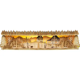 Tietze Erzgebirgsdegn LED Schwibbogen »Panorama-Erhöhung Winterkinder exclusiv, 75cm«