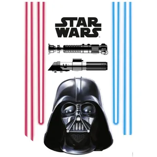 KOMAR Dekosticker Darth Vader and Lightsaber - Größe 50 x 70 cm bunt