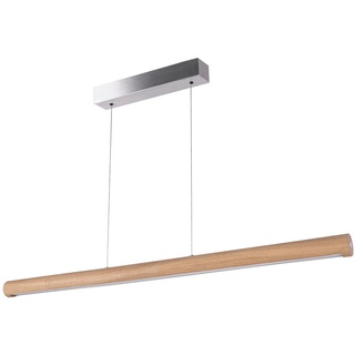 Xxxl Led-Hängeleuchte , Eichefarben , Holz, Metall , Eiche , massiv , länglich , 7x110x120 cm , Made in EU, FSC 100% , höhenverstellbar, Touch-Schalter (on/off) , Lampen & Leuchten, Innenbeleuchtung, Hängeleuchten, Pendelleuchten