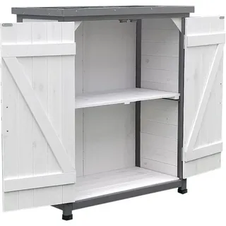 Gartenschuppen Geräteschrank Gerätehaus Weiß Gartenschrank Aufbewahrungsschrank - Weiß