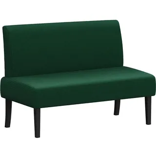 Yaheetech Küchensofa 2-sitzer Sitzbank Polstersofa aus Cordstoff Doppelsofa ohne Armlehnen Stoffsofa Loungesofa fürs Wohnzimmer/Eingangsbereich/Büro, Grün