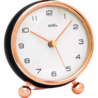 AMS - 01-5195 - Stiluhr - Tischuhr - Schwarz, Gold