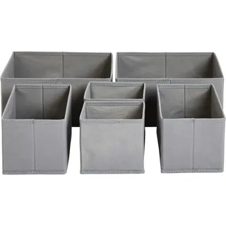 Amazon Basics Aufbewahrungskiste 6-tlg. grau