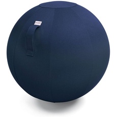 Bild LEIV Stoff-Sitzball, 60-65cm Royal Blue Ø 60cm - 65cm, Möbelbezugsstoff, robust und formstabil, mit Tragegriff