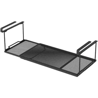 Unterregal Hängekorb Unterschrankregal Metall Aufbewahrungskörbe Drahtkorb | 38-70cm Verstellbares Küchenschrank Unterschrank Organizer Hängekörbe Hängekorb Küche Regal zum Einhängen Hängeregal -Schwarz