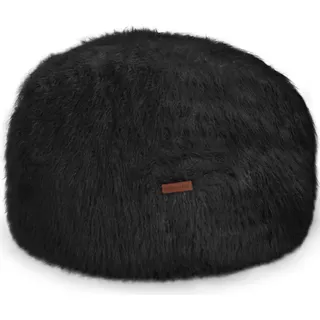 Green Bean® runder Sitzpouf Felloptik in 3 Farben - Sitzhocker mit Füllung - Maße 45 x 25 cm - perfekte Ergänzung zum Sitzsack - Sitzwürfel Sitzkissen Hocker Sitzhocker Schwarz - Schwarz