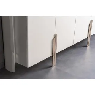 Sideboard 2x Oval Spiegele Schrank Anrichte Beistellschrank Modern Design - Weiß