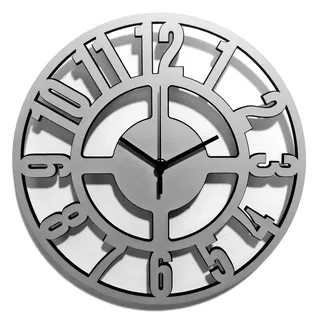 Instant Karma Clocks | Wanduhr | Modern | Minimal | geräuschlos | Dekoration für Zuhause, Arbeitszimmer, Schlafzimmer, Küche und Wohnzimmer, Geschenkidee (Silber M1, 30 cm)
