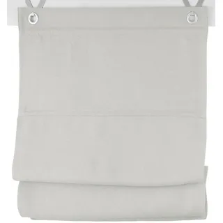 Raffrollo KUTTI "Dimout" Gr. 5, grau (hellgrau, sanftes weiß), B:120cm H:130cm, Obermaterial: 100% Polyester, Raffrollos, Raffrollo, verdunkelnd, Polyester, Hakenaufhängung, Topseller