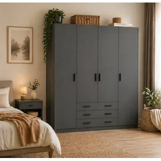 INOSIGN Drehtürenschrank Sprint 195,5 x 200,4 x 49,8 cm Schwarz