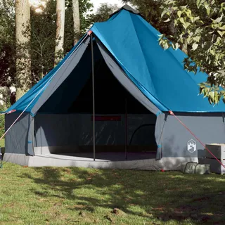 Eleganten-Stil Tipi-Familienzelt 10 Personen Blau Wasserdicht DE8460753 - Blau