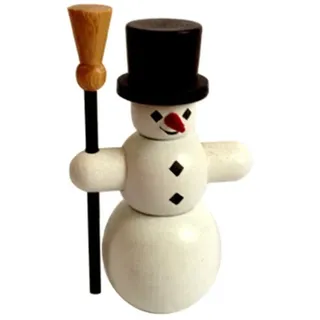 Schneemann 7 cm Figur Tischdeko Erzgebirge NEU Seiffen Schnee Weihnachten Holz