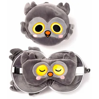 Puckator Puckator, Relaxeazzz Poduszka podróna z mask na oczy Sowa Winston
