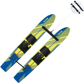 Vevor Wasserski 116,8 cm (Ausbildungsmodell) mit verstellbaren X-7-Bindungen, Doppelgriffseil und abnehmbarer Stabilisierungsstange, Wasserski-Kombination für Jugendliche bis 136 kg