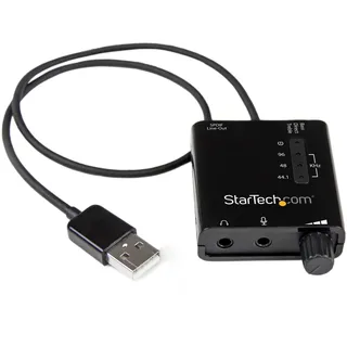 Startech StarTech.com USB Audio Adapter - Externe USB Soundkarte mit SPDIF Digital Audio mit 2x 3,5mm Klinke - USB auf Audio Konverter - Schwarz