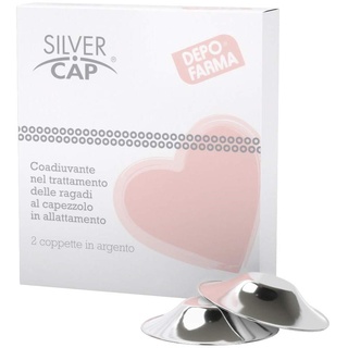 Silver Cap Brustwarzenschutz aus Trilaminat, zur Vorbeugung und Pflege von Ragaden beim Stillen, Silber