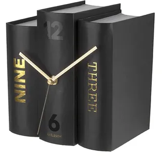 Karlsson KA5729 Book Uhr, Tischuhr, Papier, Schwarz, One Size