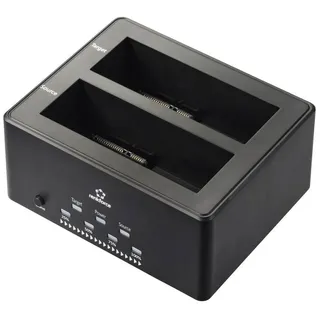 Renkforce RF-5576396 USB 3.2 Gen 1 (USB 3.0) SATA 2 Port Festplatten-Dockingstation 2.5 Zoll, 3.5 Zo